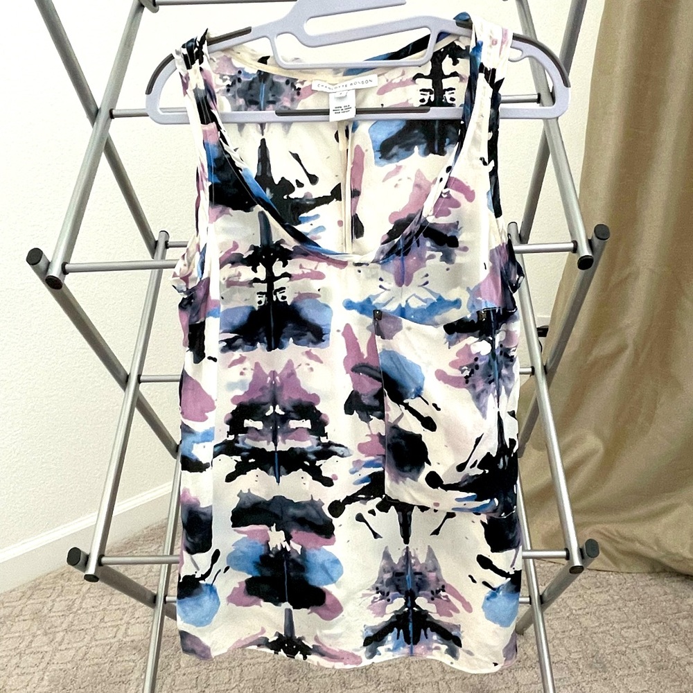 Charlotte Ronson 100% silk tank. Flowy.